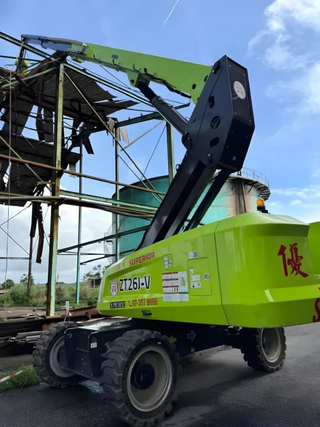 A Zoomlion ZT26V telescopic boom lift from our rental fleet in Malaysia.